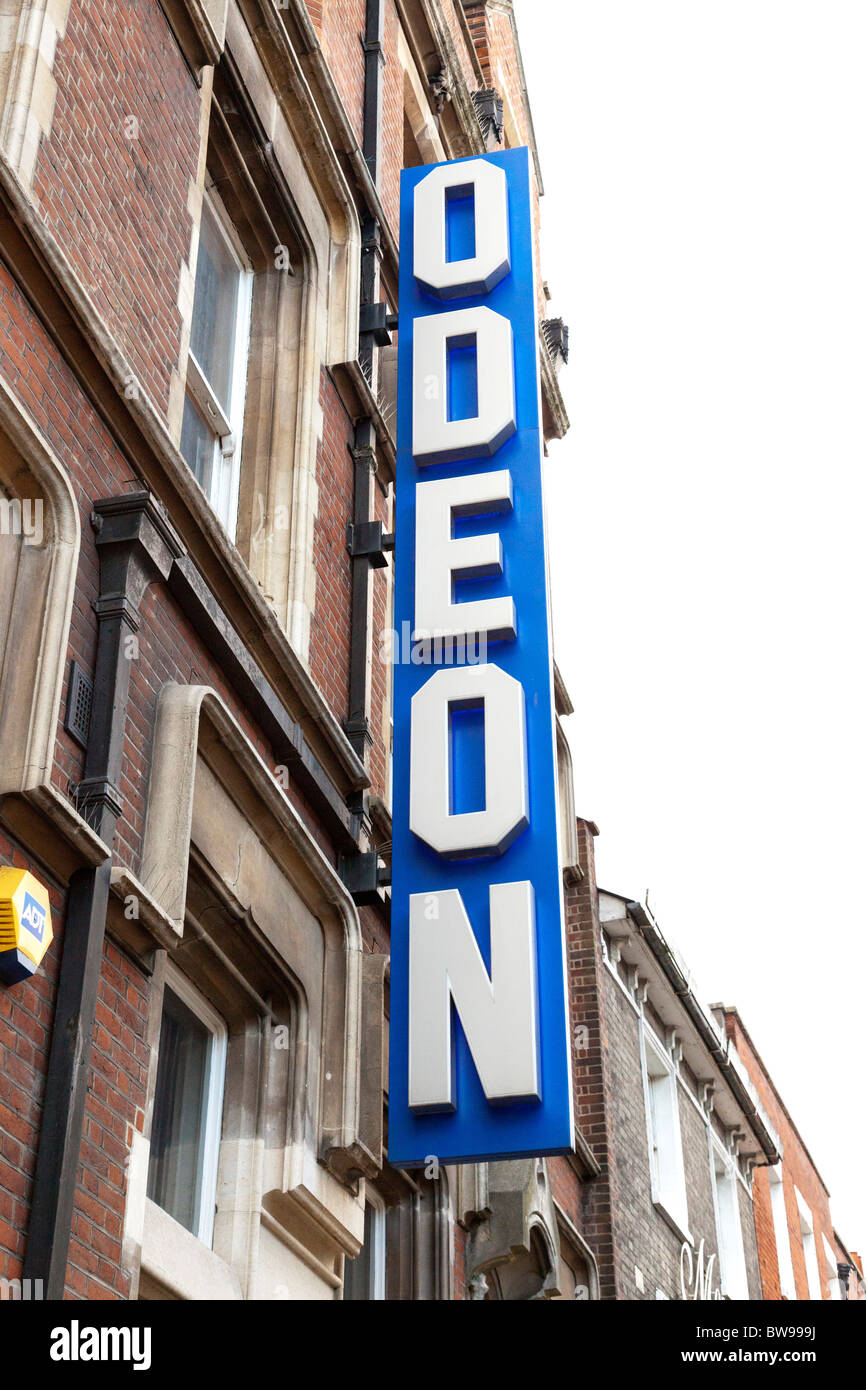 Odeon Cinema sign Stock Photo