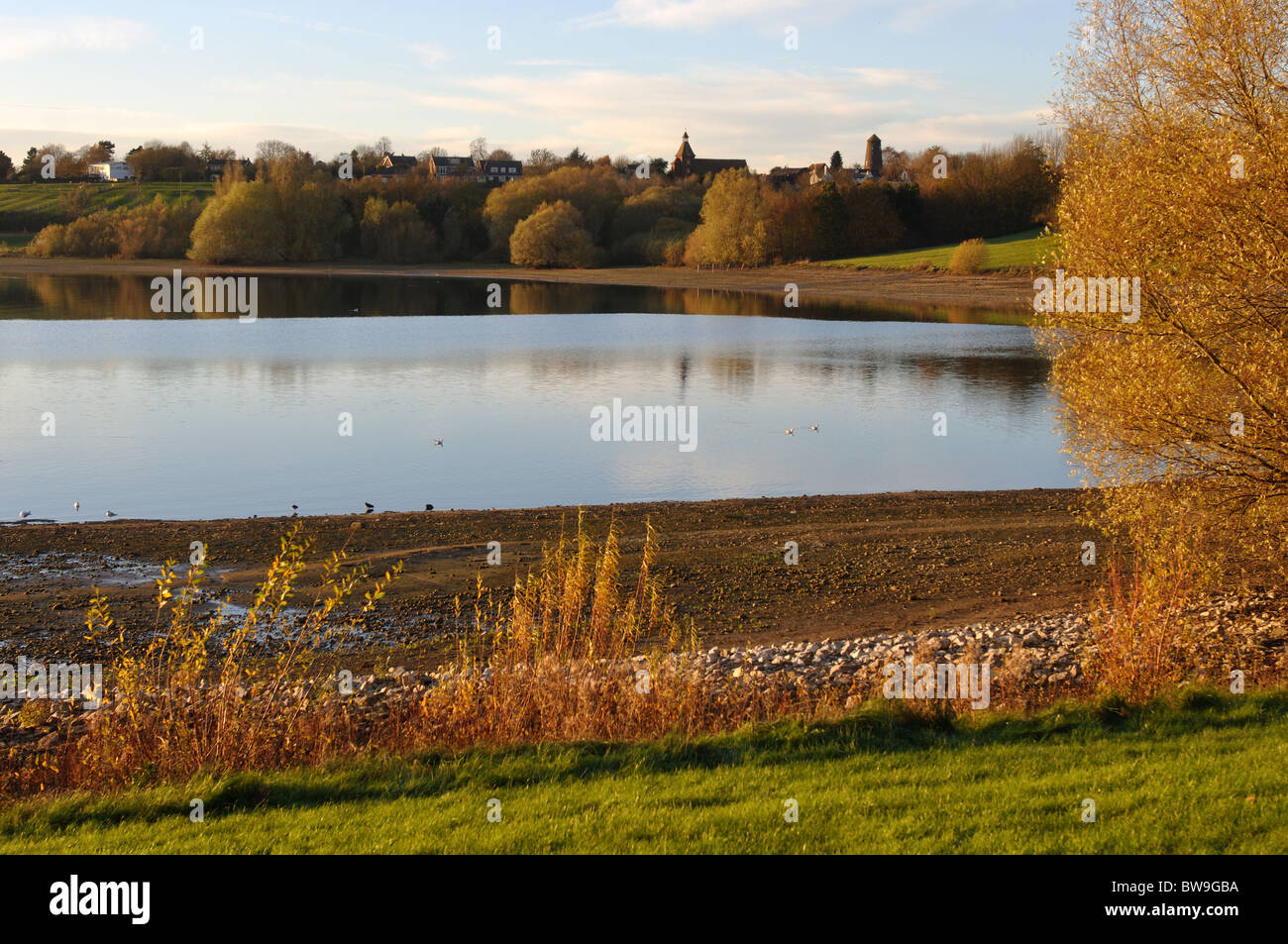 Draycote Water in autumn, Warwickshire, England, UK Stock Photo