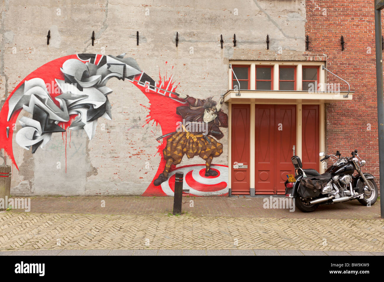 streetart wall-art by Klaas Lageweg Stock Photo