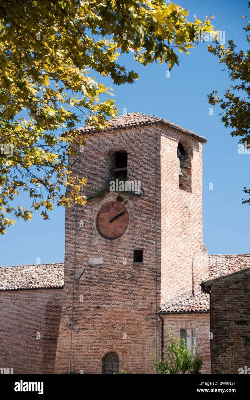 Bell tower in Amandola Stock Photo