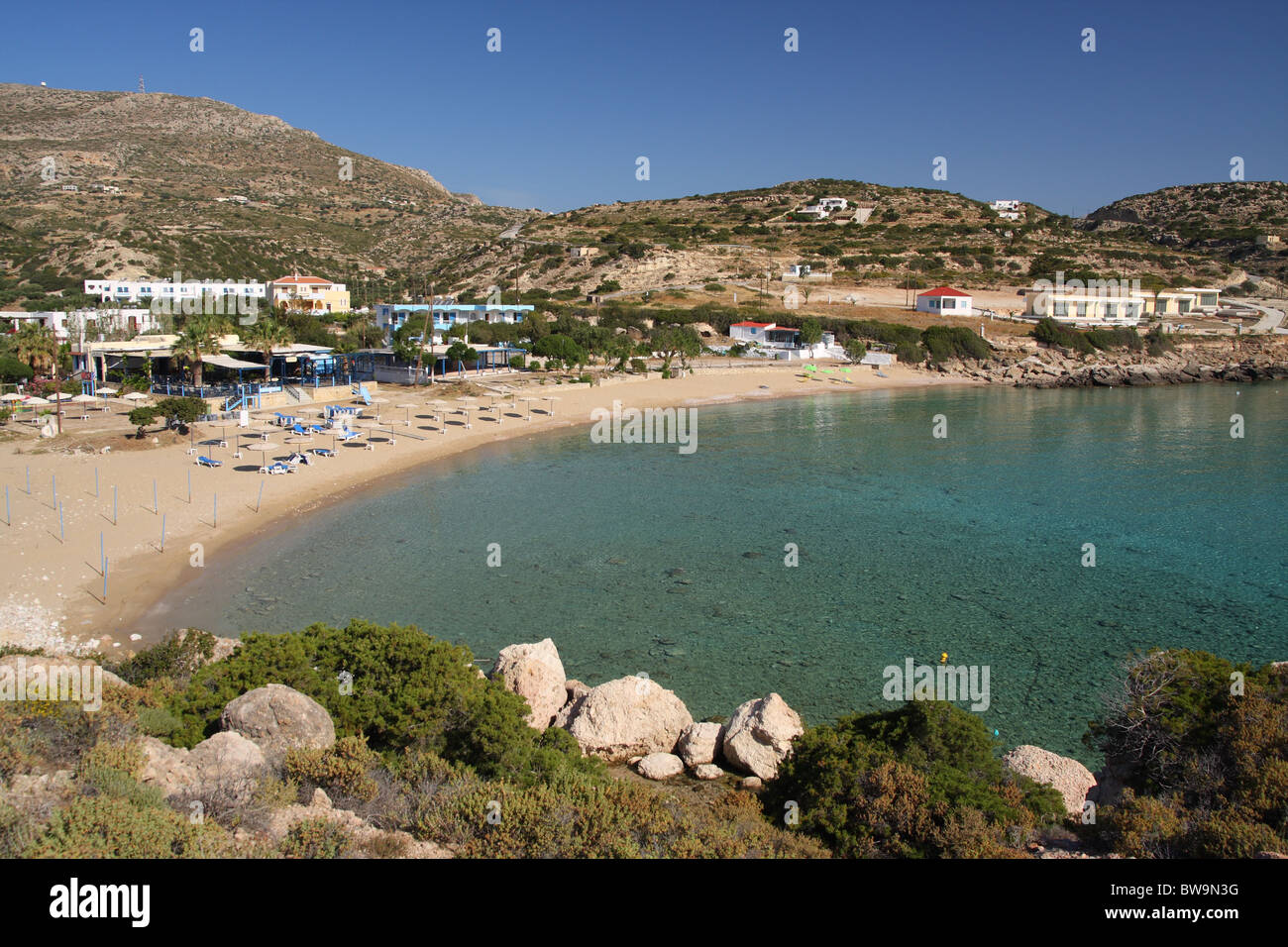 Lakki beach in Karpathos island Stock Photo - Alamy