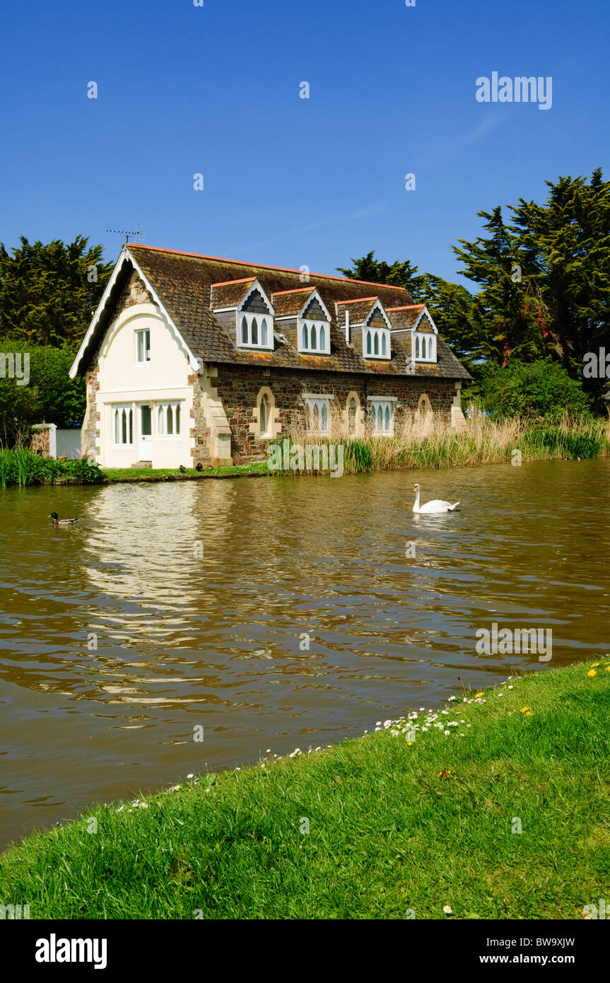 Bude Canal at Bude in North Cornwall, England. Stock Photo