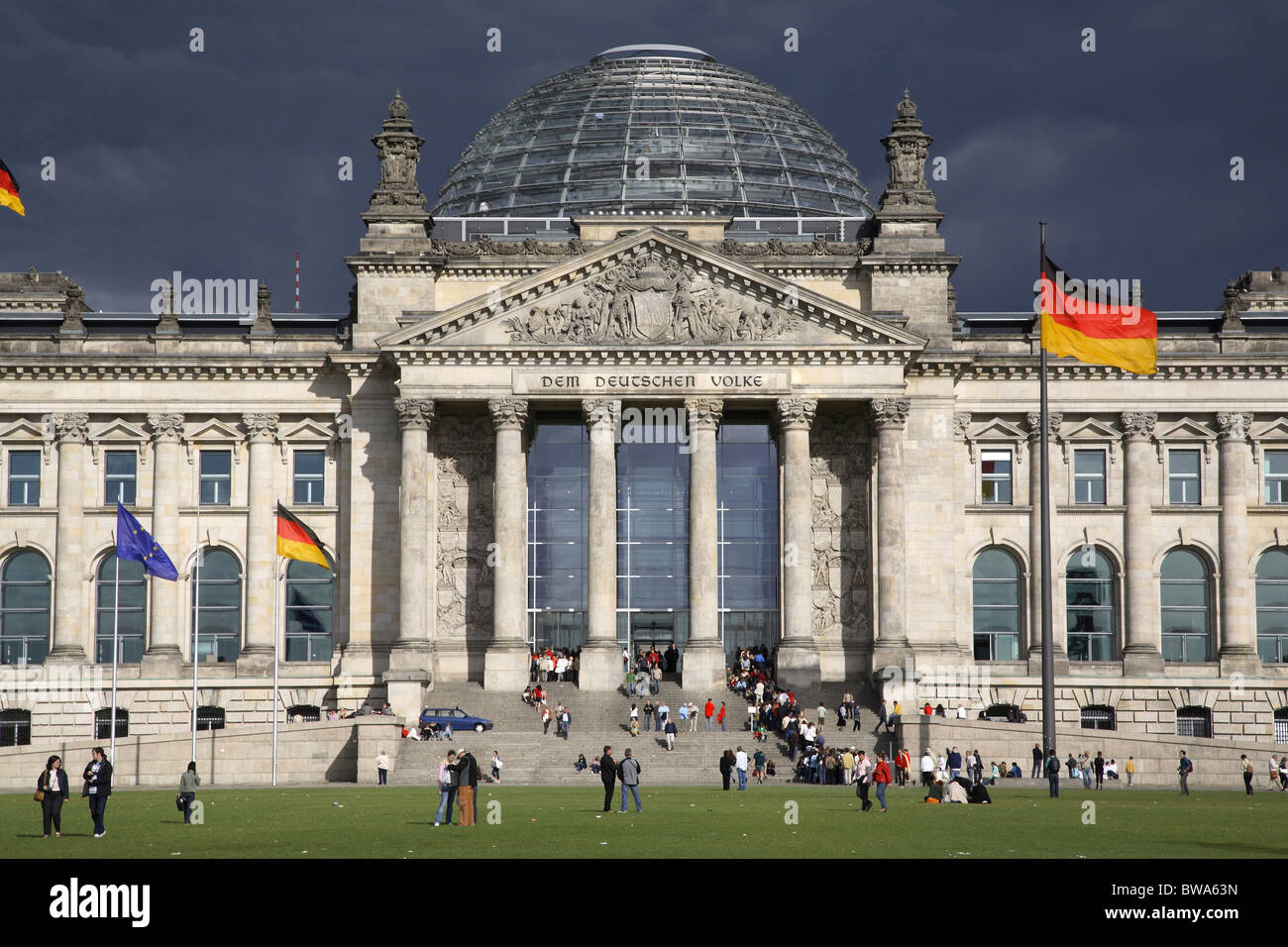 Dark clouds over the Reichstag, Berlin, Germany Stock Photo - Alamy