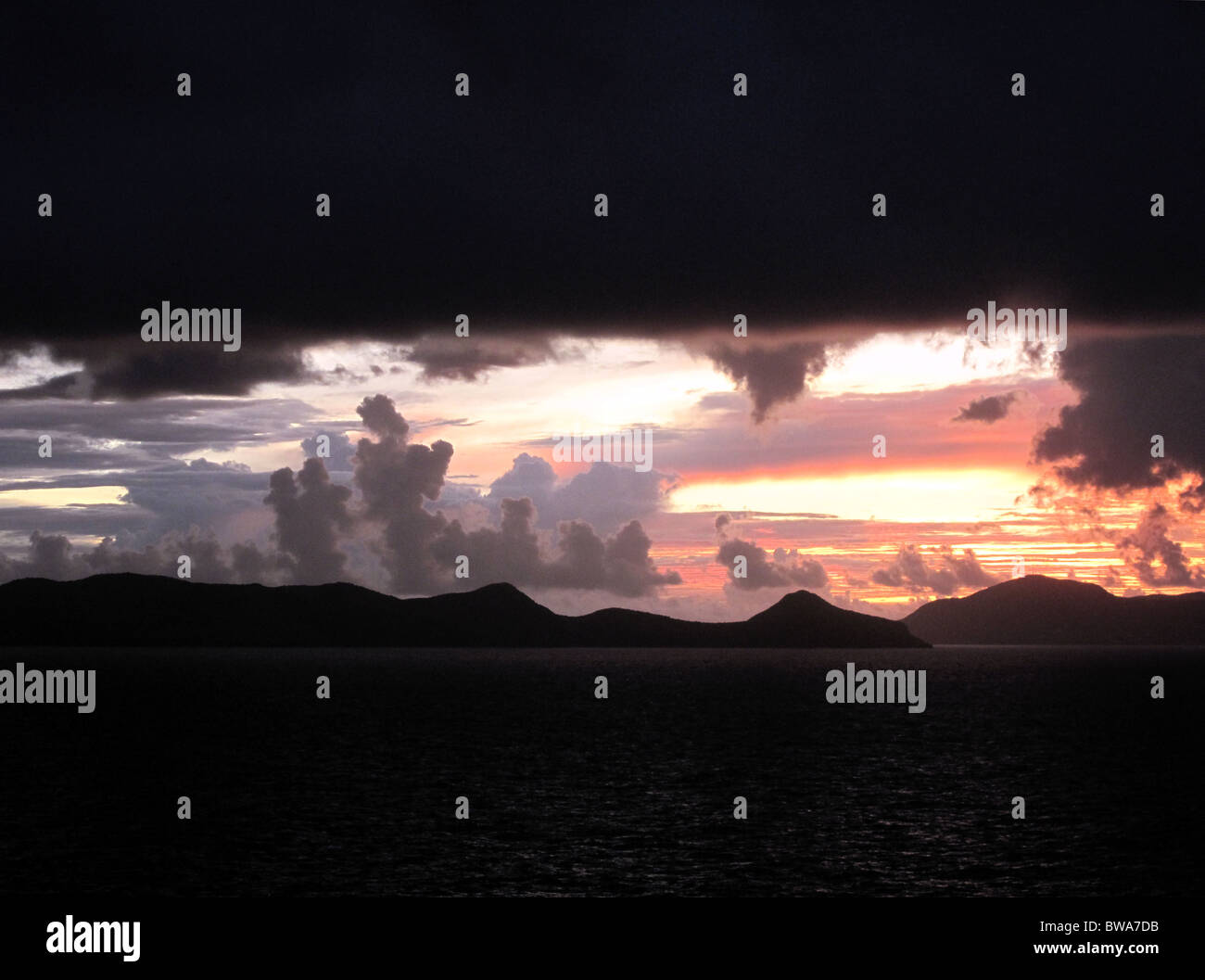 Sunrise Caribbean Stock Photo