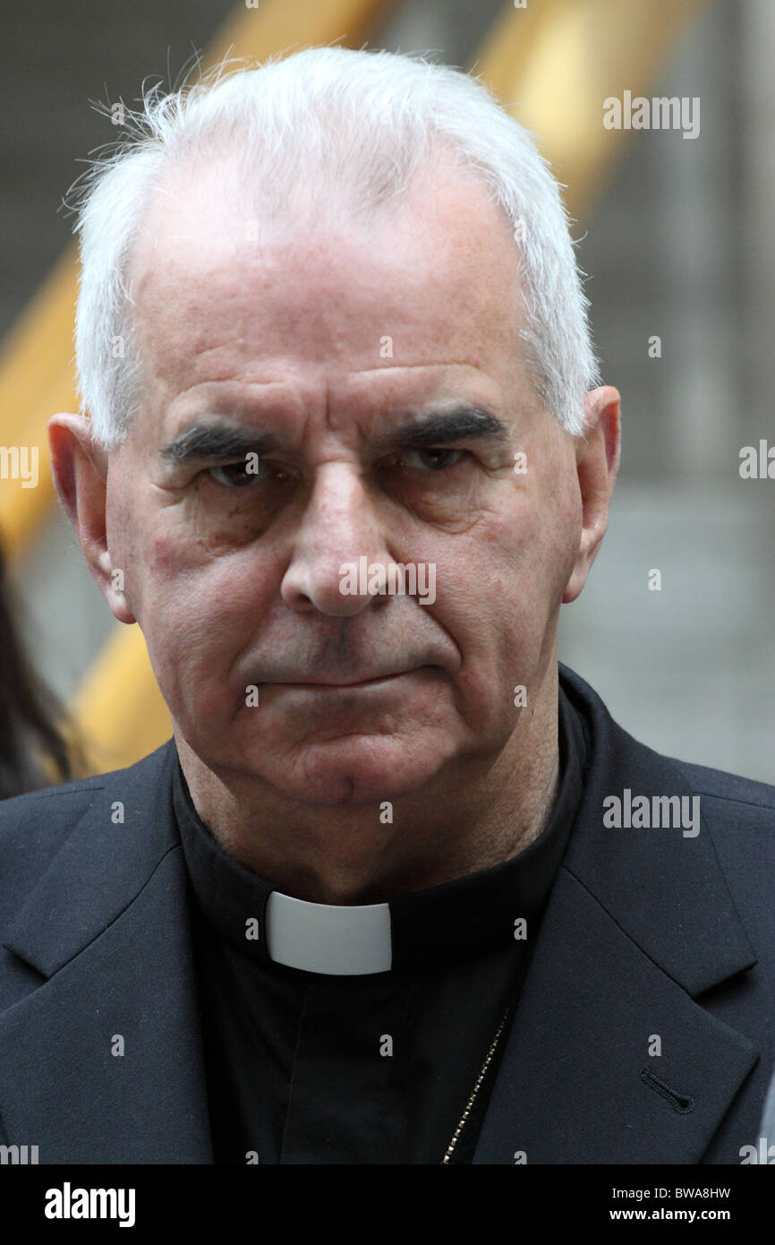 Cardinal Keith O'Brien pictured within the Scottish Parliament building at Holyrood, Edinburgh before he signed a petition Stock Photo