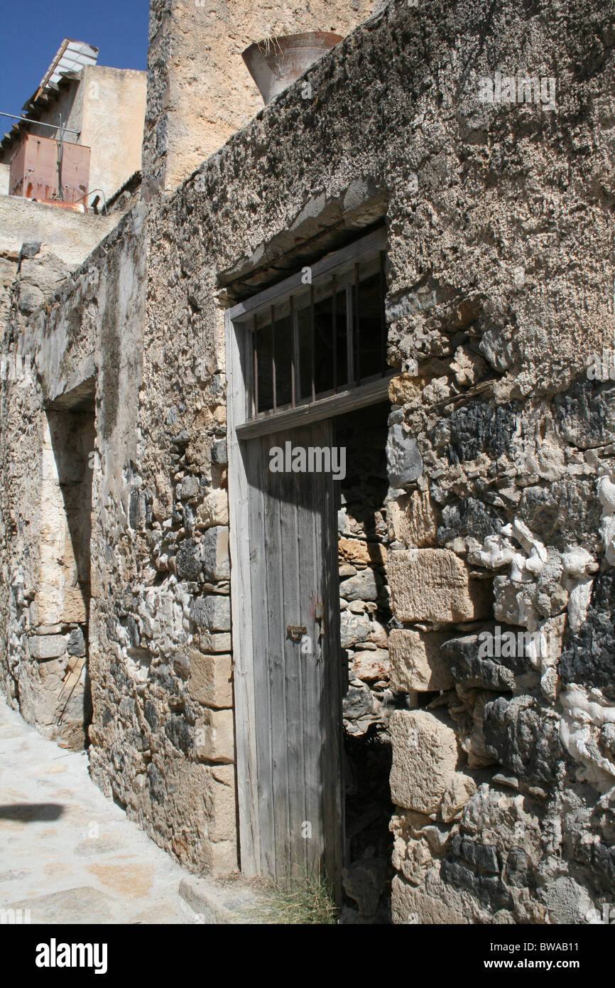 Traditional Cretan Village Stock Photo