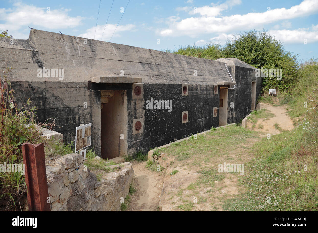 Typical German concrete bunker at the German Maisy Battery, near Grandcamp  Maisy, Normandy, France Stock Photo - Alamy