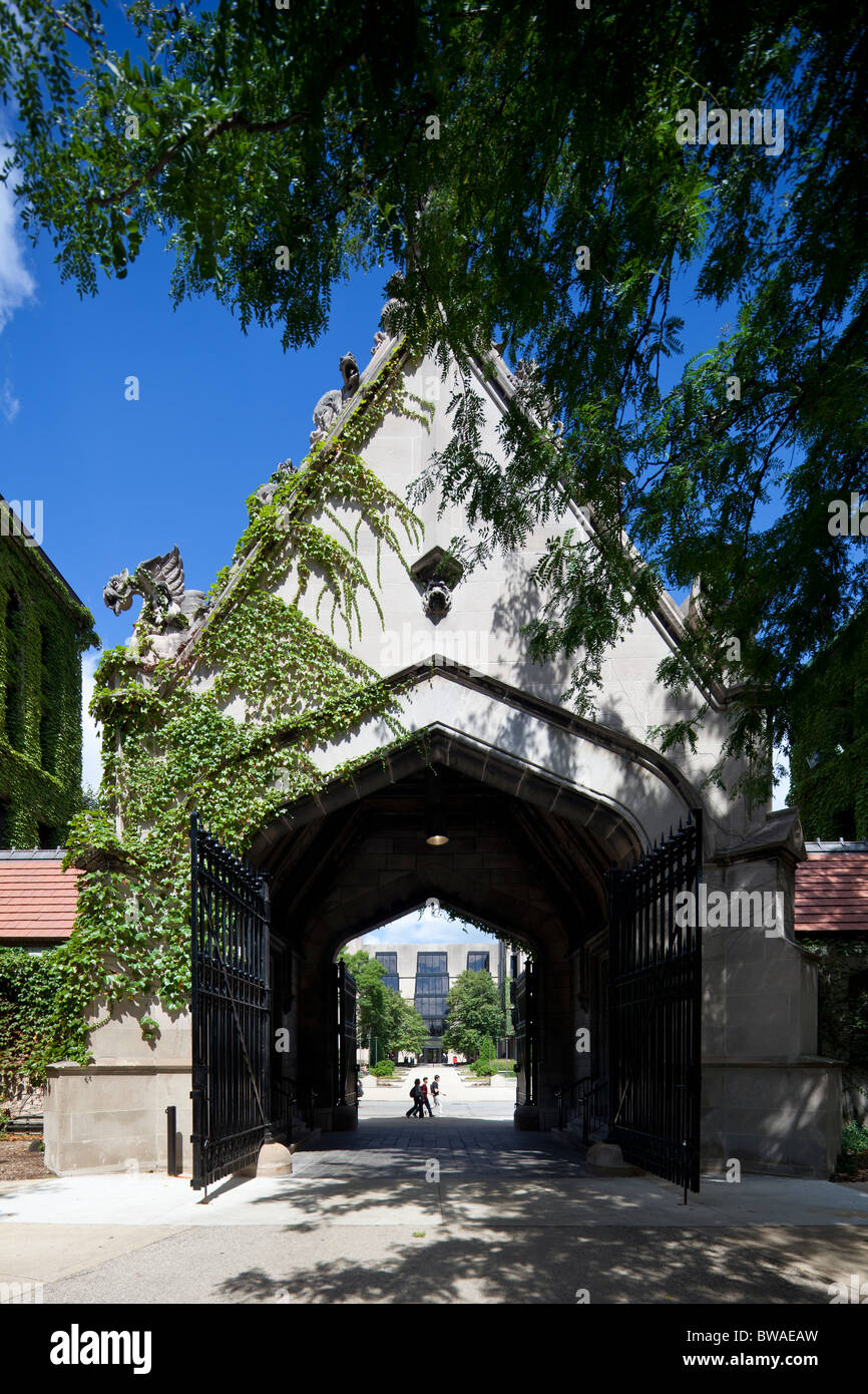 Cobb Gate, University of Chicago, Illinois, USA Stock Photo