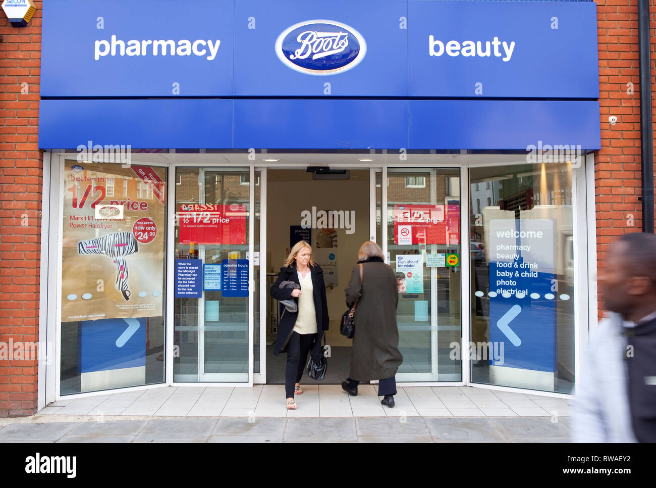 Boots shop Stock Photo