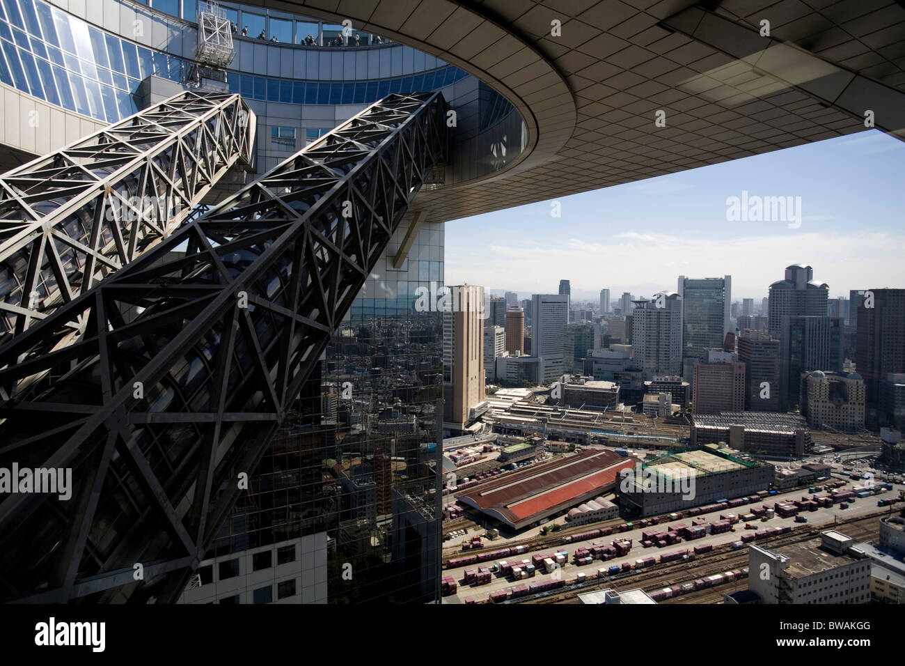 Umeda sky building, Osaka, Japan. Stock Photo