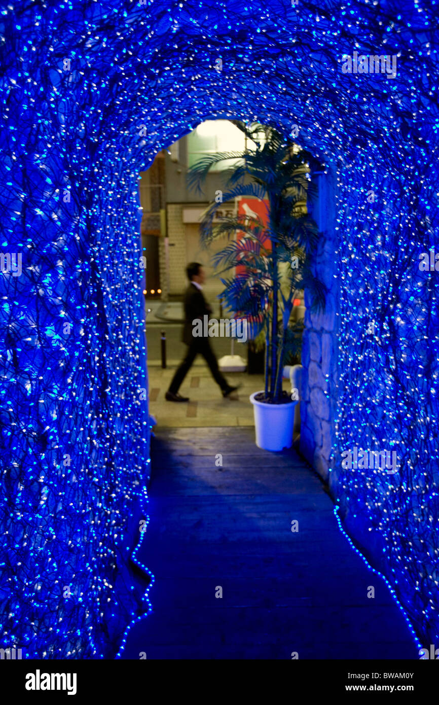 The entrance of a love hotel in Osaka, Japan. Stock Photo