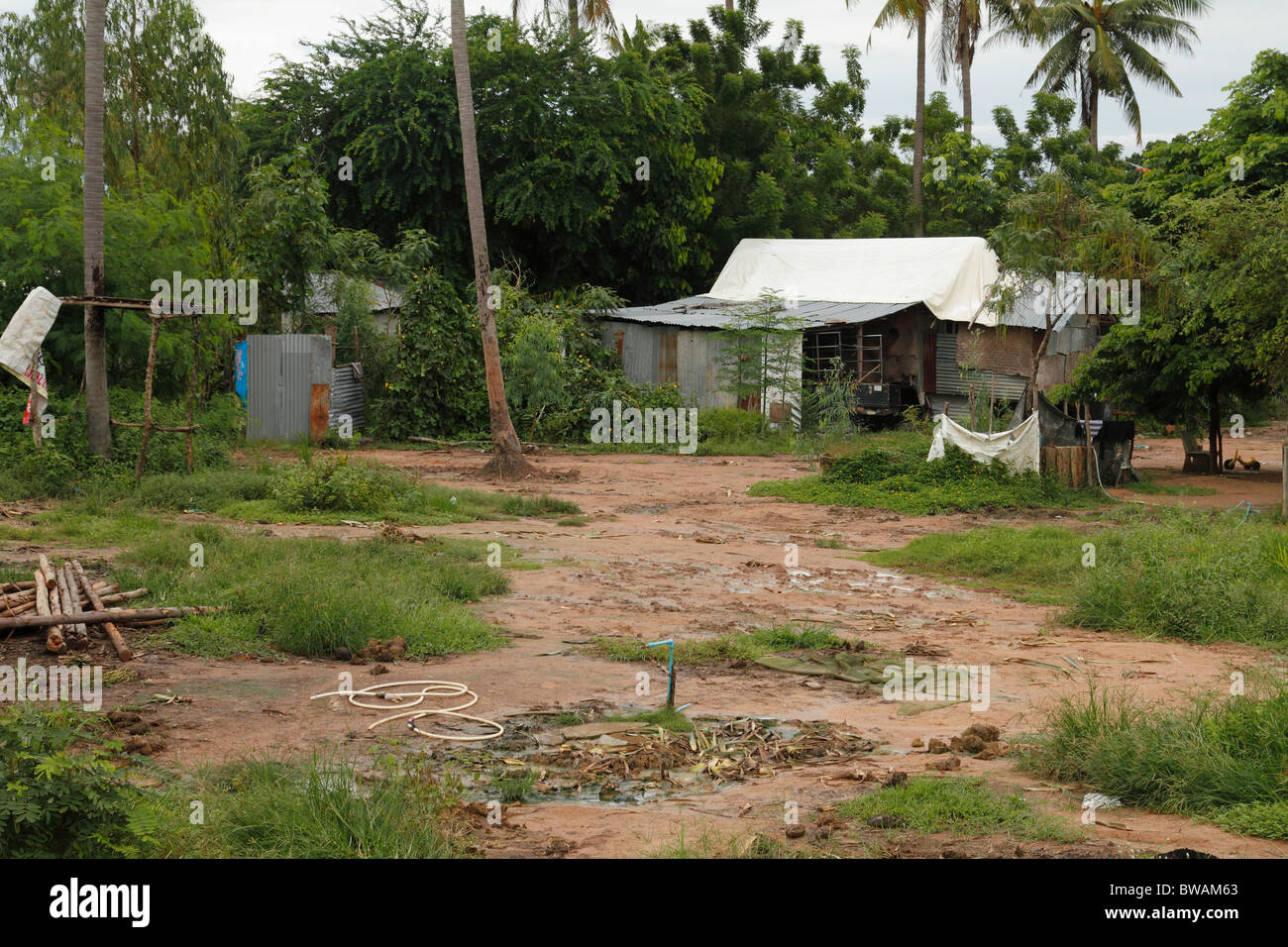 Rural village houses of Thailand, October 2010 Stock Photo