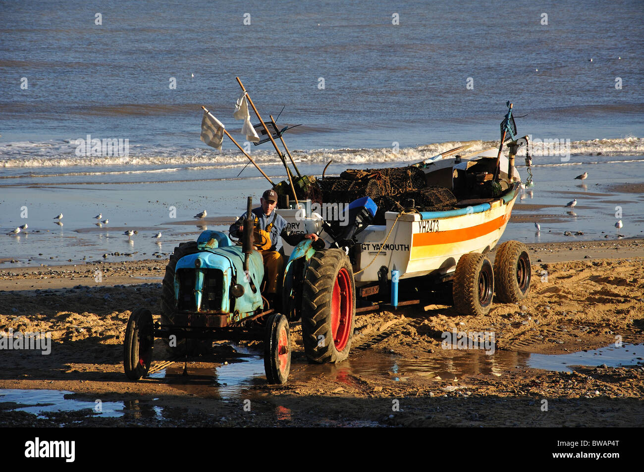 Tractor towing boat hi-res stock photography and images - Alamy