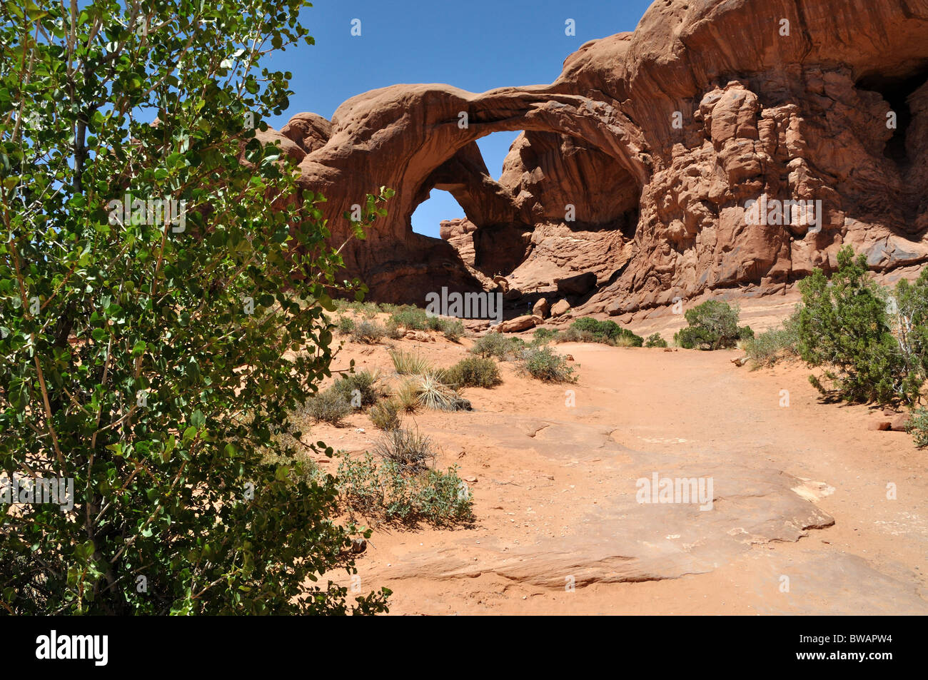Double Arch - Arches National Park Stock Photo