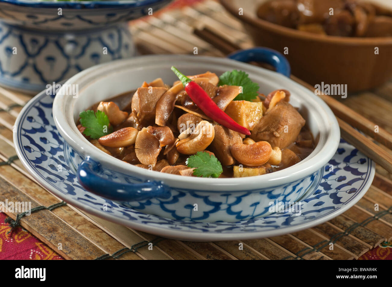 Thai Massaman chicken curry Thailand Stock Photo
