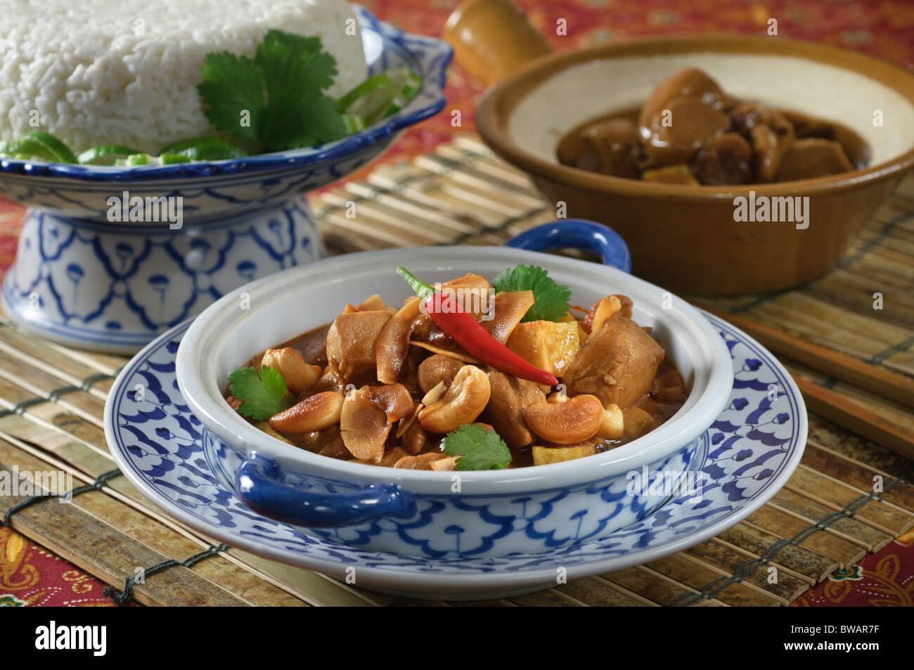 Thai Massaman chicken curry Thailand Stock Photo