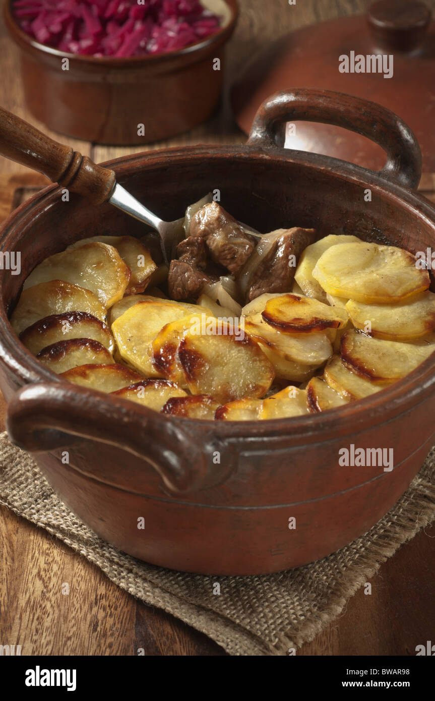 Lancashire hotpot Traditional food UK Stock Photo