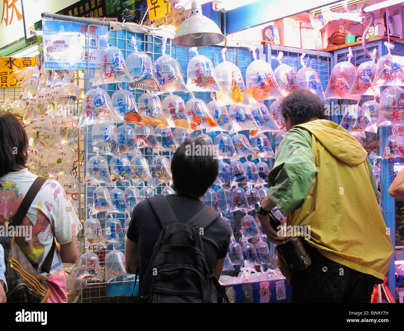 Gold Fish market, Hong Kong Stock Photo Alamy