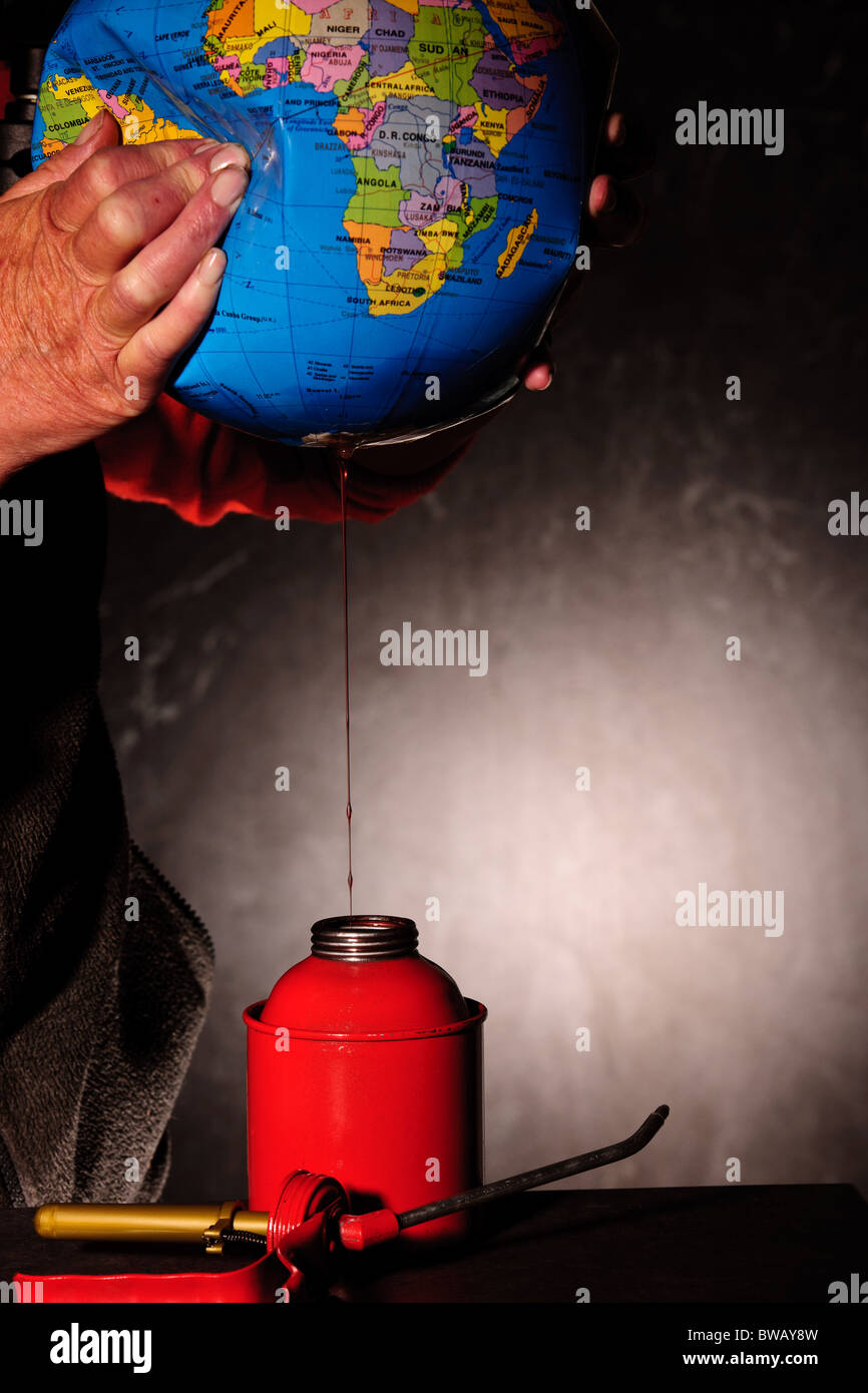 World Oil supplies are dwindling Stock Photo