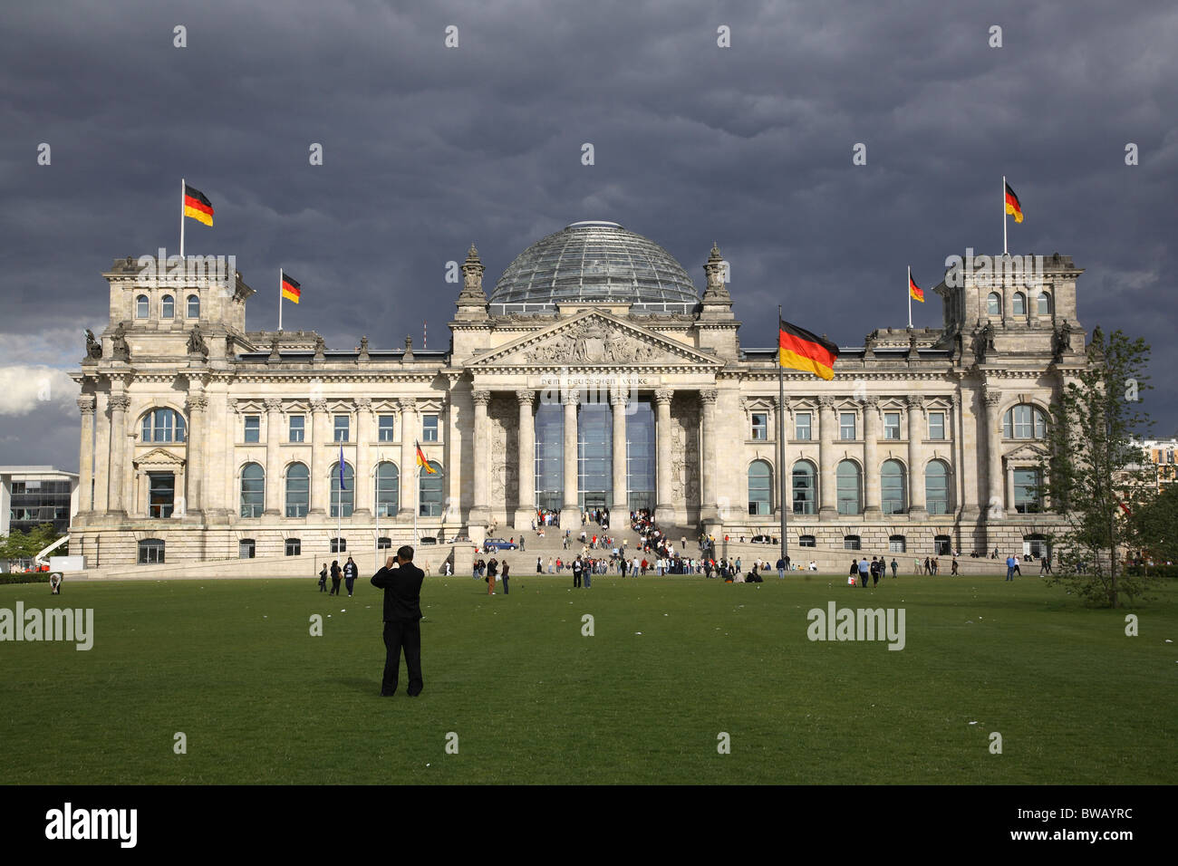 Dark clouds over the Reichstag, Berlin, Germany Stock Photo - Alamy