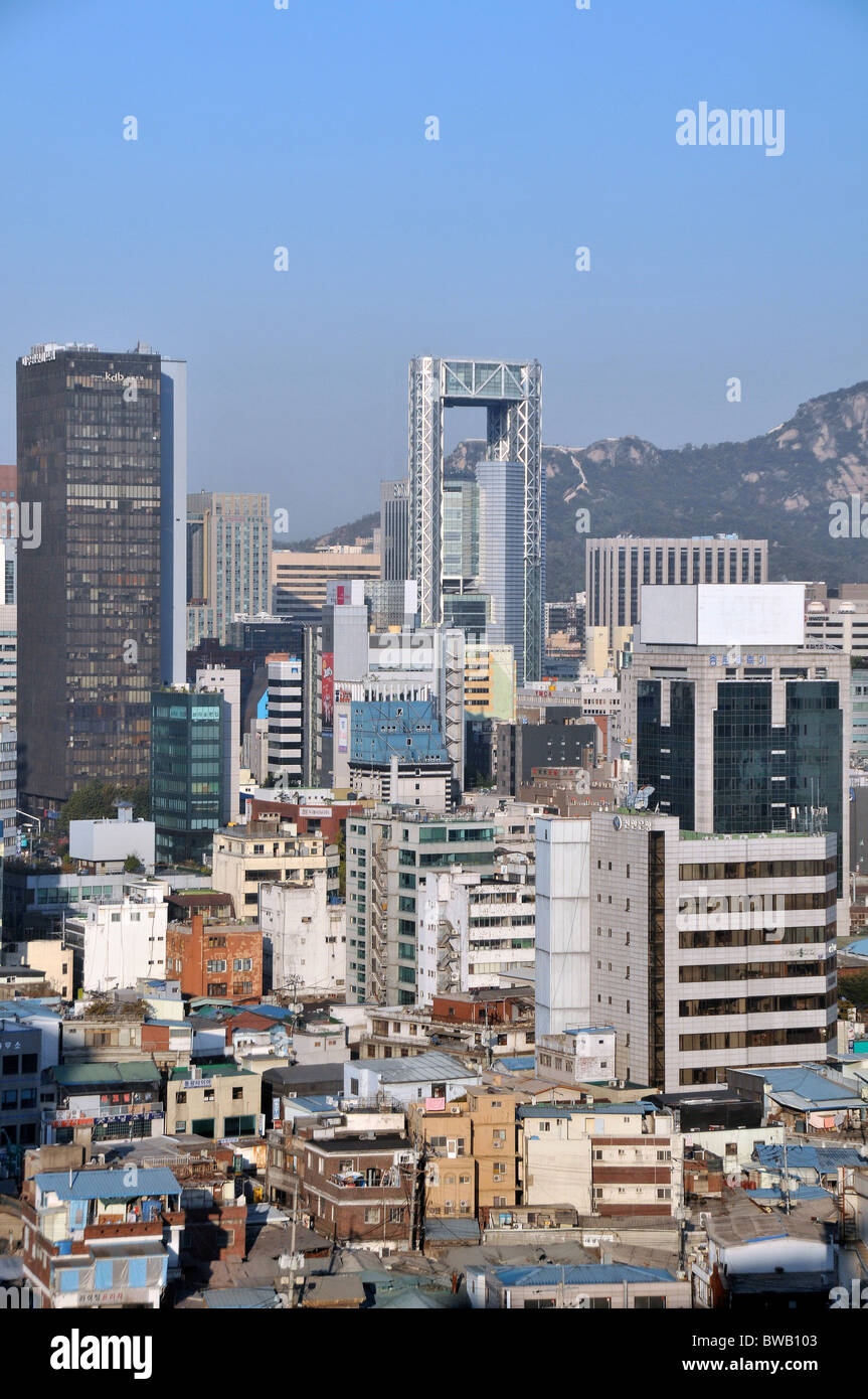 aerial view of Seoul city, South Korea Stock Photo Alamy