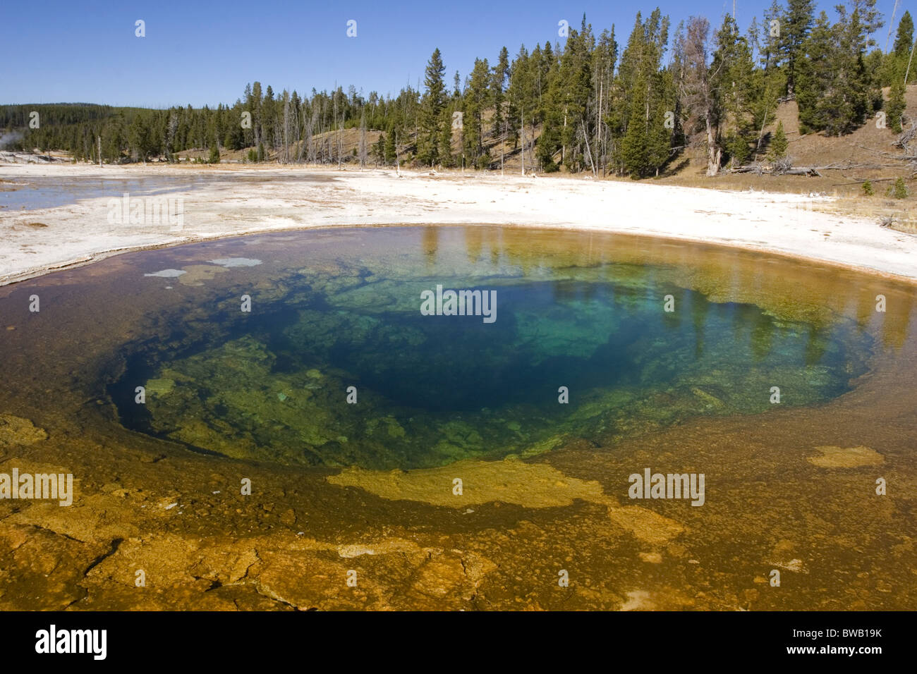 Beauty Pool, Upper Geyser Basin, Yellowstone Stock Photo
