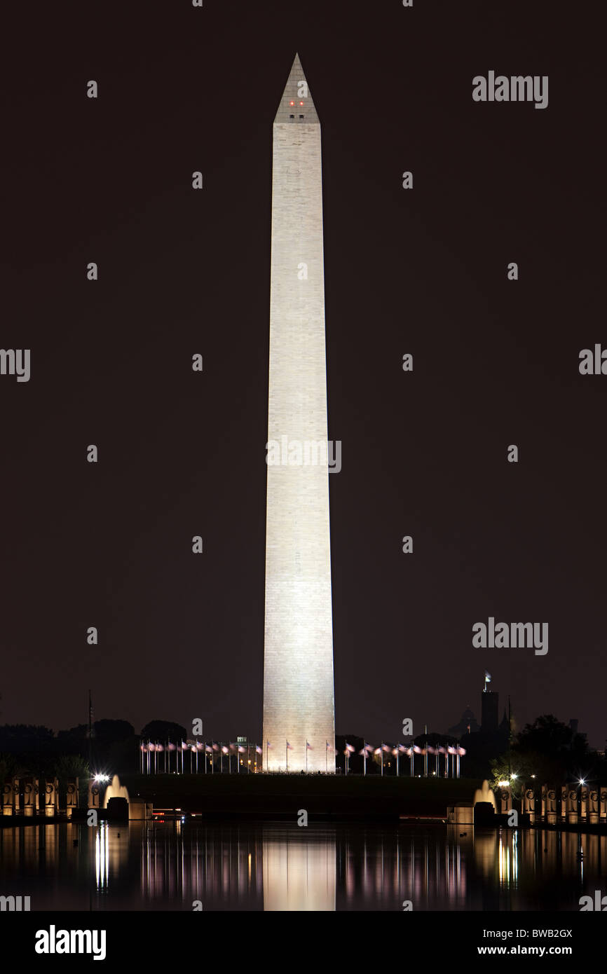 Washington monument at night, Washington DC, USA Stock Photo Alamy
