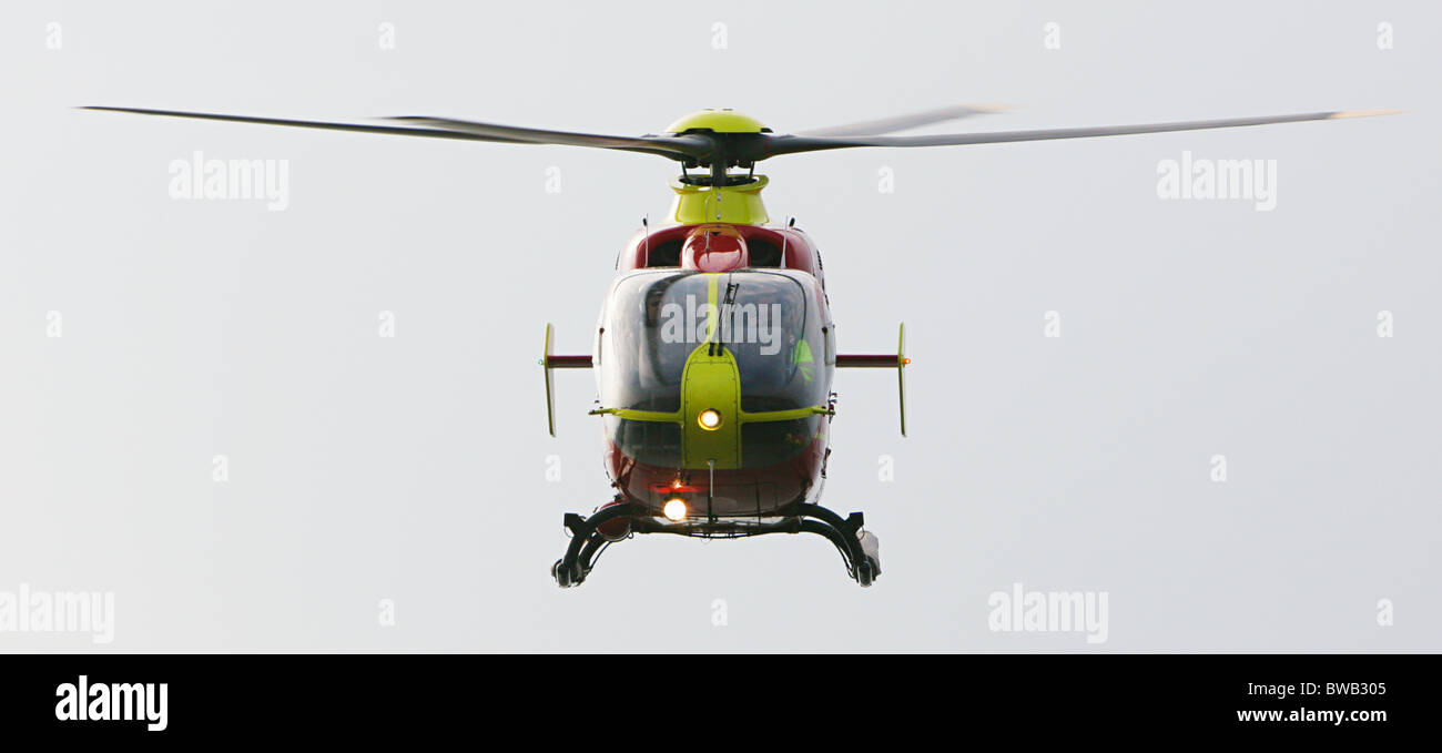 Air ambulance helicopter Stock Photo