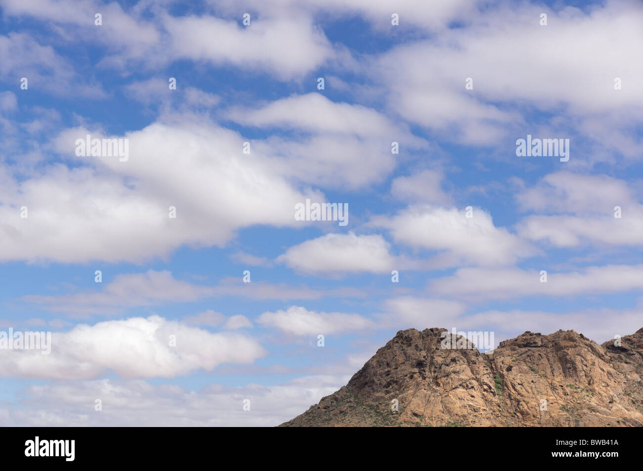 Fuerteventura, Canary Islands - mountain and sky. Stock Photo