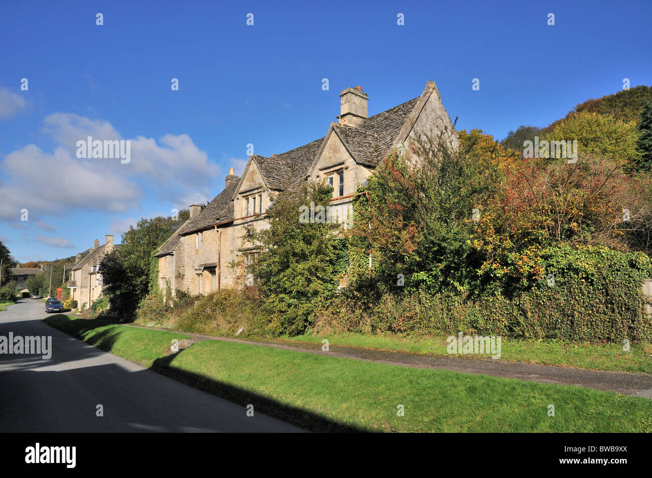 The main street in Whittington, Gloucestershire, UK Stock Photo Alamy