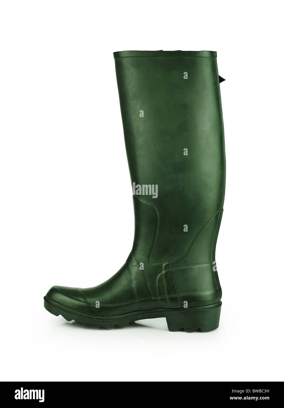 Green rubber boot Stock Photo