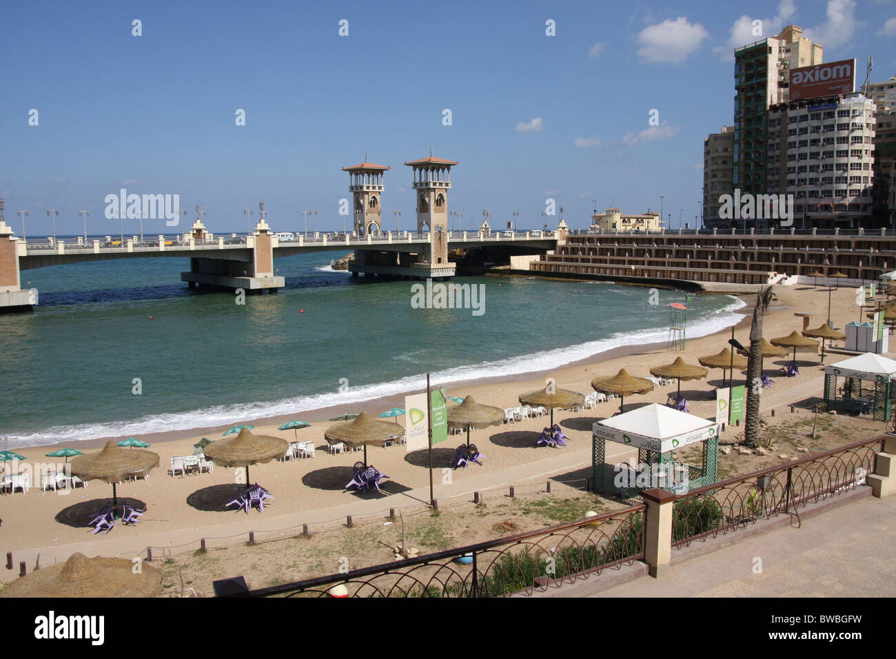 The sea front in Alexandria, Egypt Stock Photo Alamy