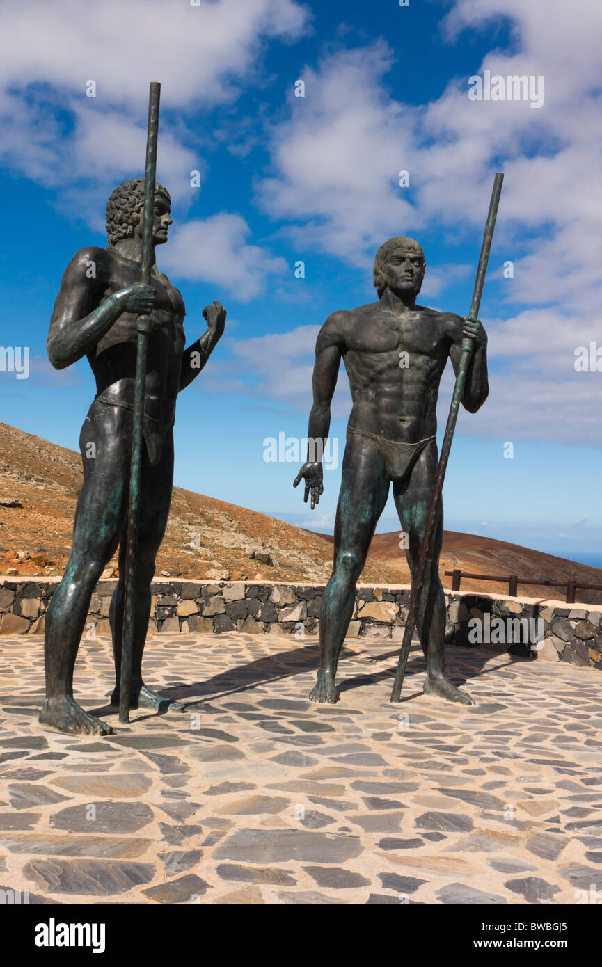 Fuerteventura, Canary Islands - statues of Guise and Ayose, preconquest kings of the island Stock Photo
