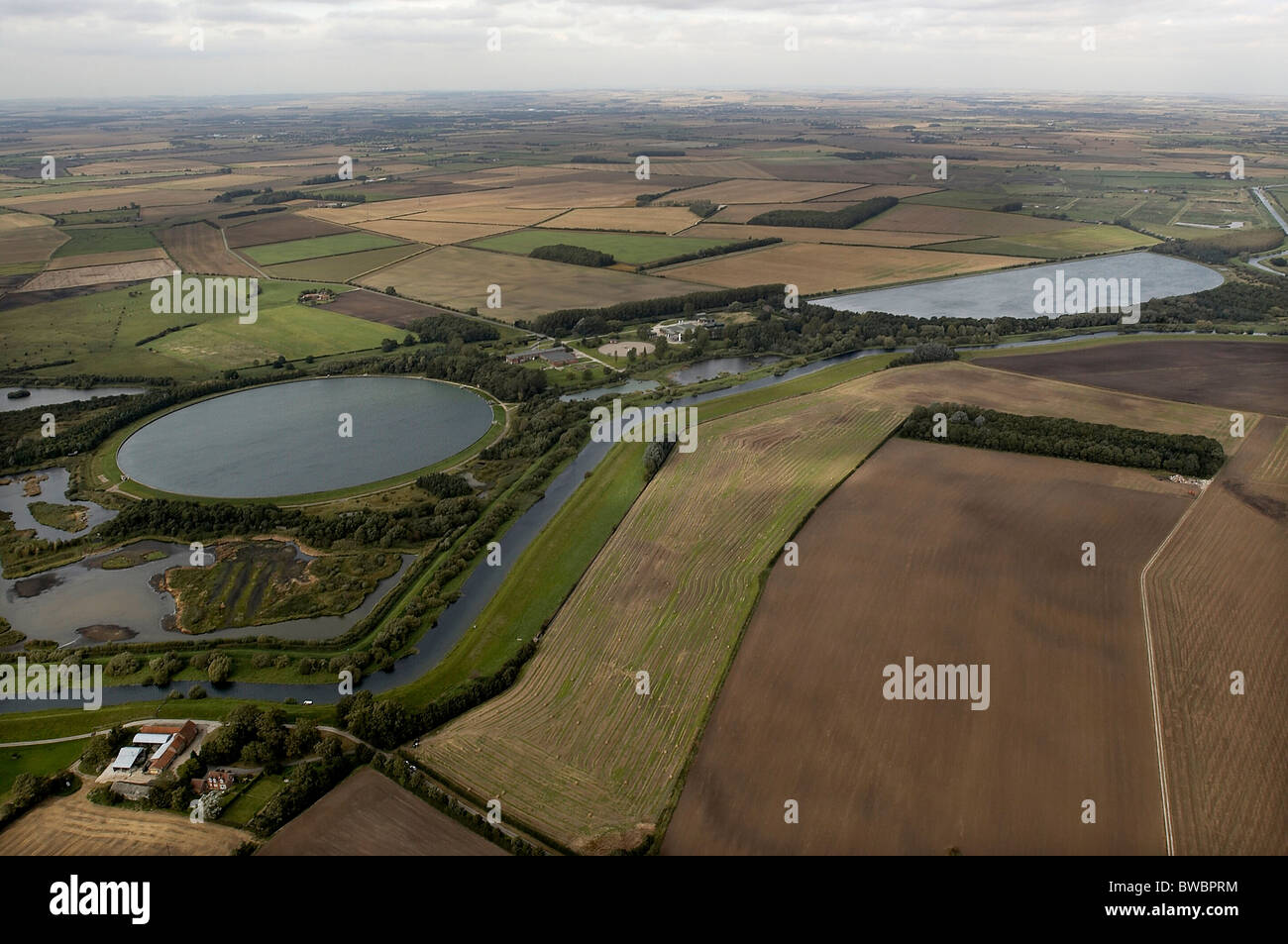 Aerial View Of Tophill Low Reservoir And Nature Reserve Next To The River Hull East Yorkshire Uk Stock Photo Alamy