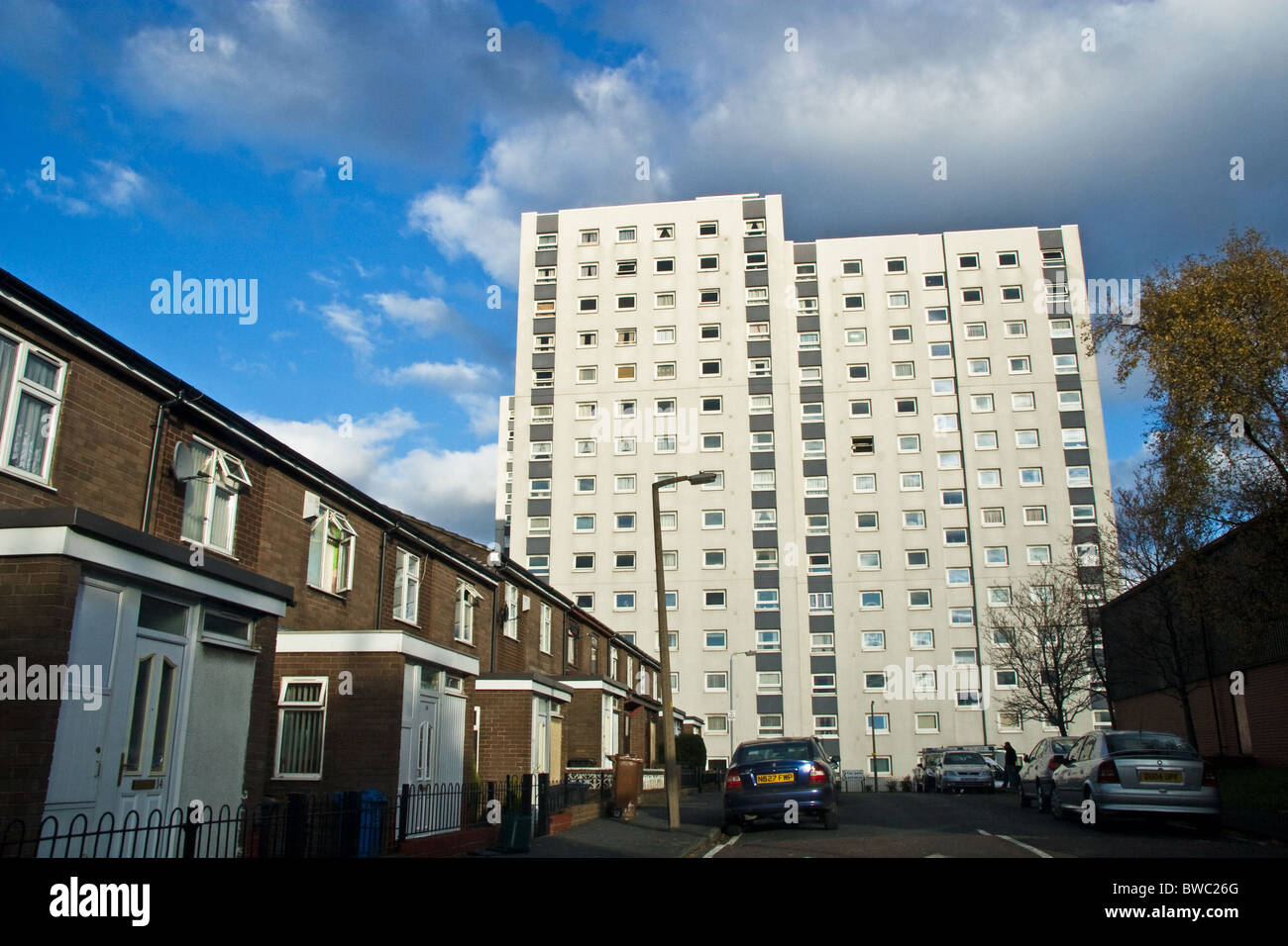 1970s High-rise council flats, Oldham, Greater Manchester, UK Stock Photo