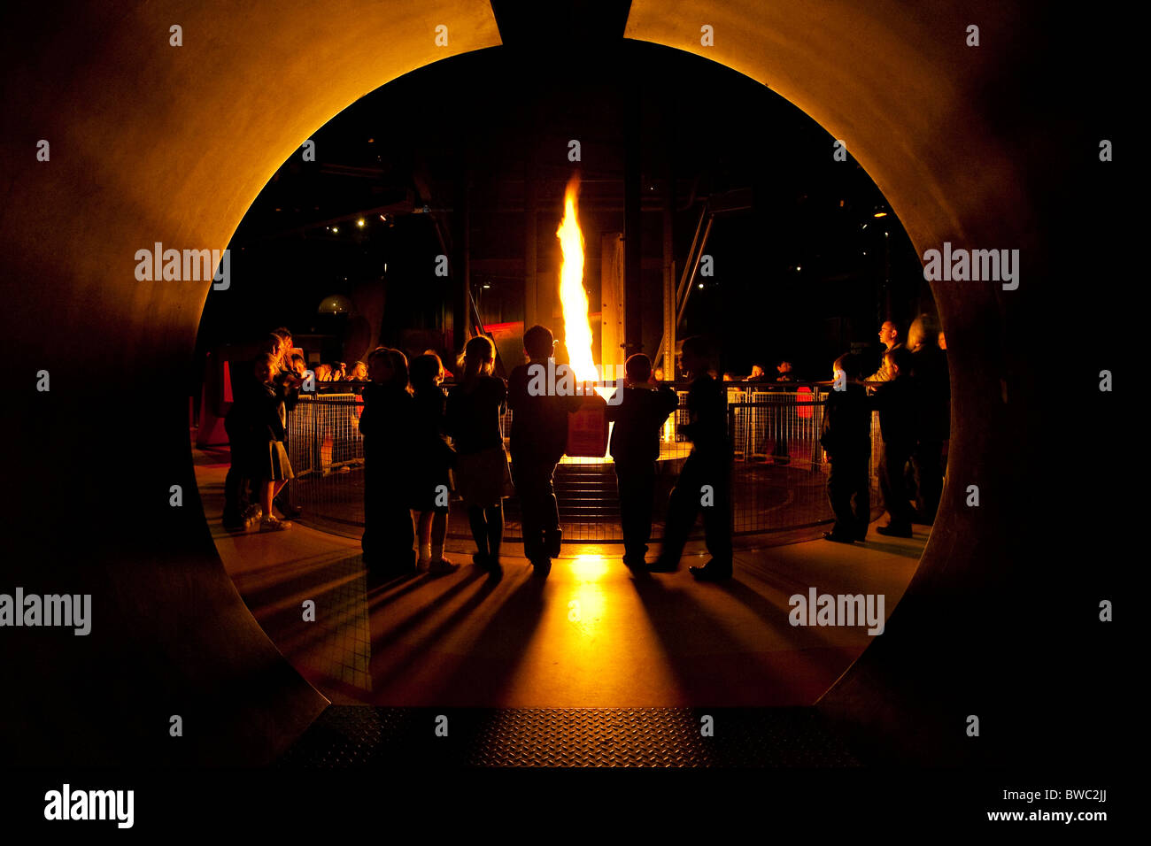 The fire tornado at the Magna Science Adventure Centre in Rotherham