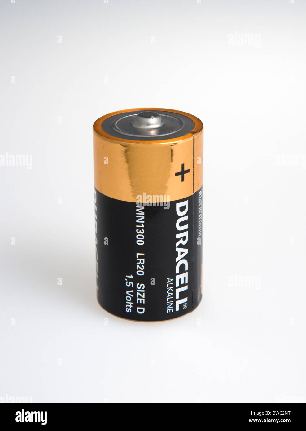 Power, Electricity, Batteries, 1.5 volt Duracell Alkaline battery on a  white background Stock Photo - Alamy