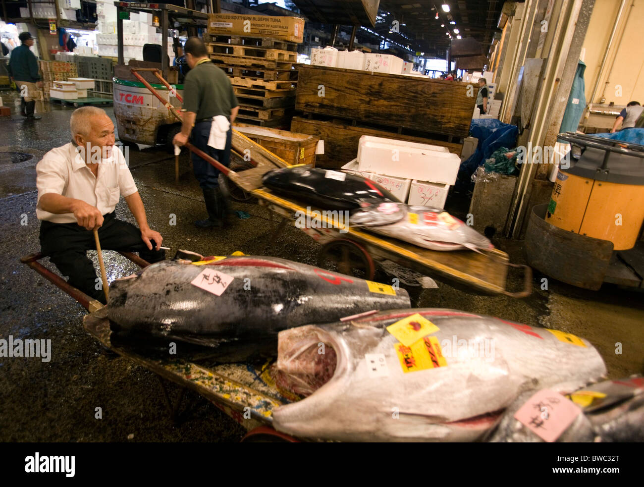 Tsukiji fish market Tokyo, Japan Stock Photo - Alamy