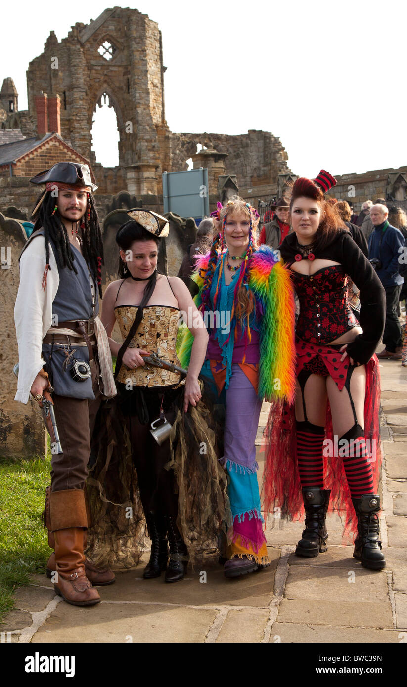 Goth festival, Whitby, North Yorkshire. Stock Photo