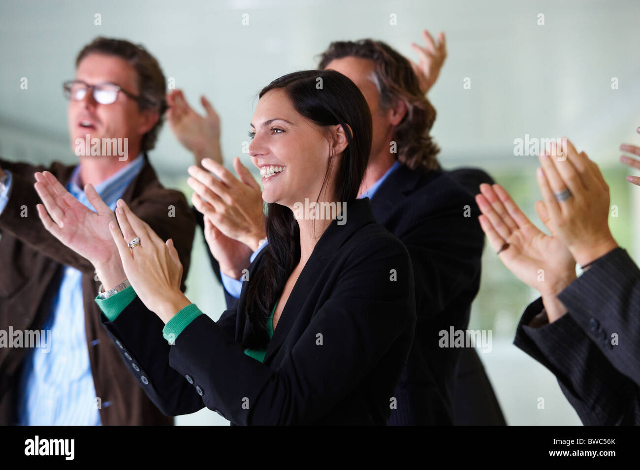 Business clapping profile hi-res stock photography and images - Alamy