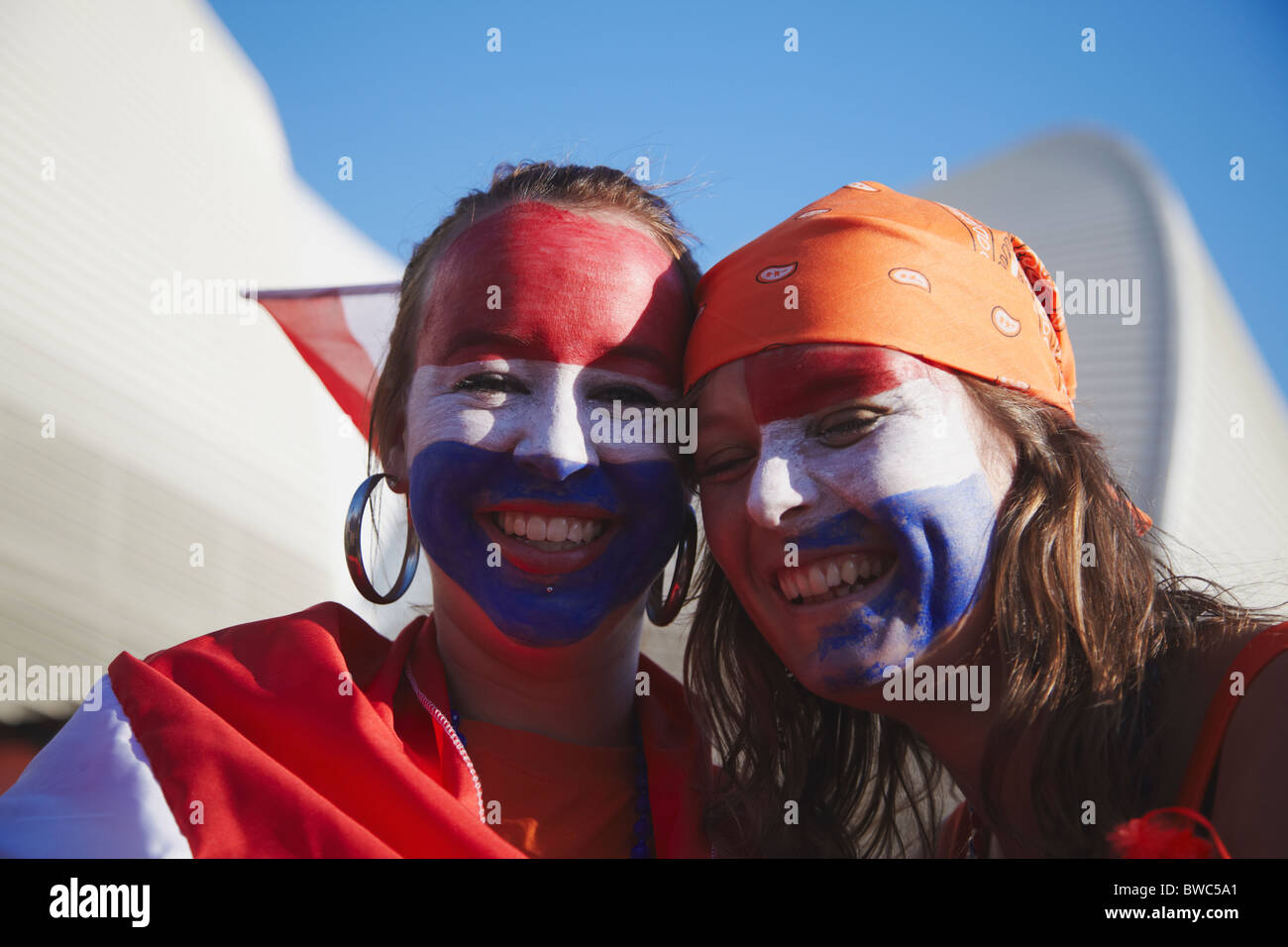 Dutch football fans at World Cup match, Port Elizabeth, Eastern Cape