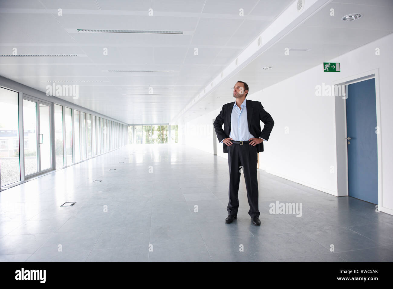 Businessman in an empty office Stock Photo