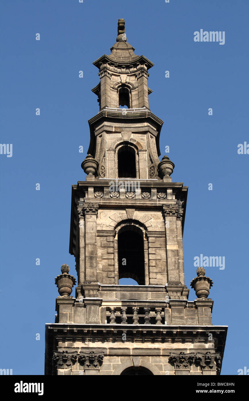 Holy Trinity Church Boar lane Yorkshire United Kingdom UK showing details of bell and clock tower Stock Photo