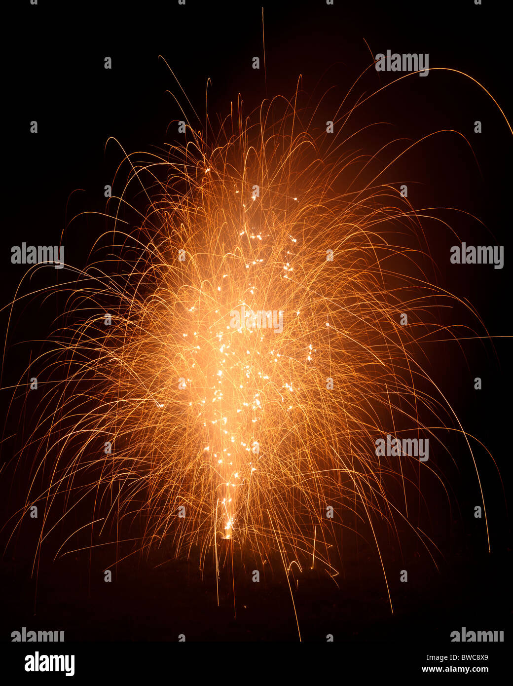 Garden firework - fountain Stock Photo