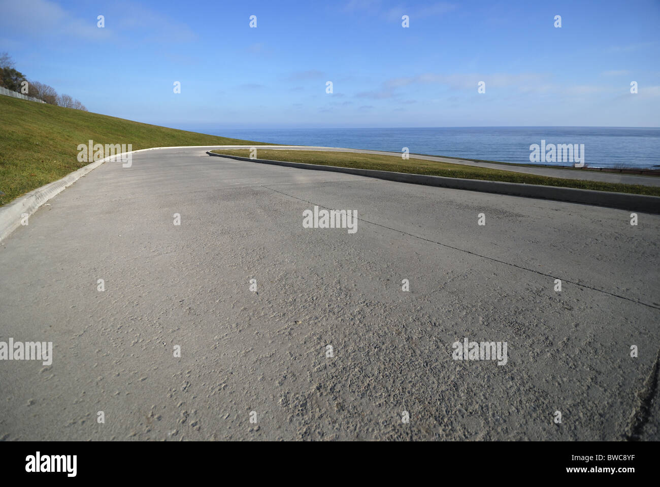 Access road to the RC Harris water treatment plant in Toronto Ontario