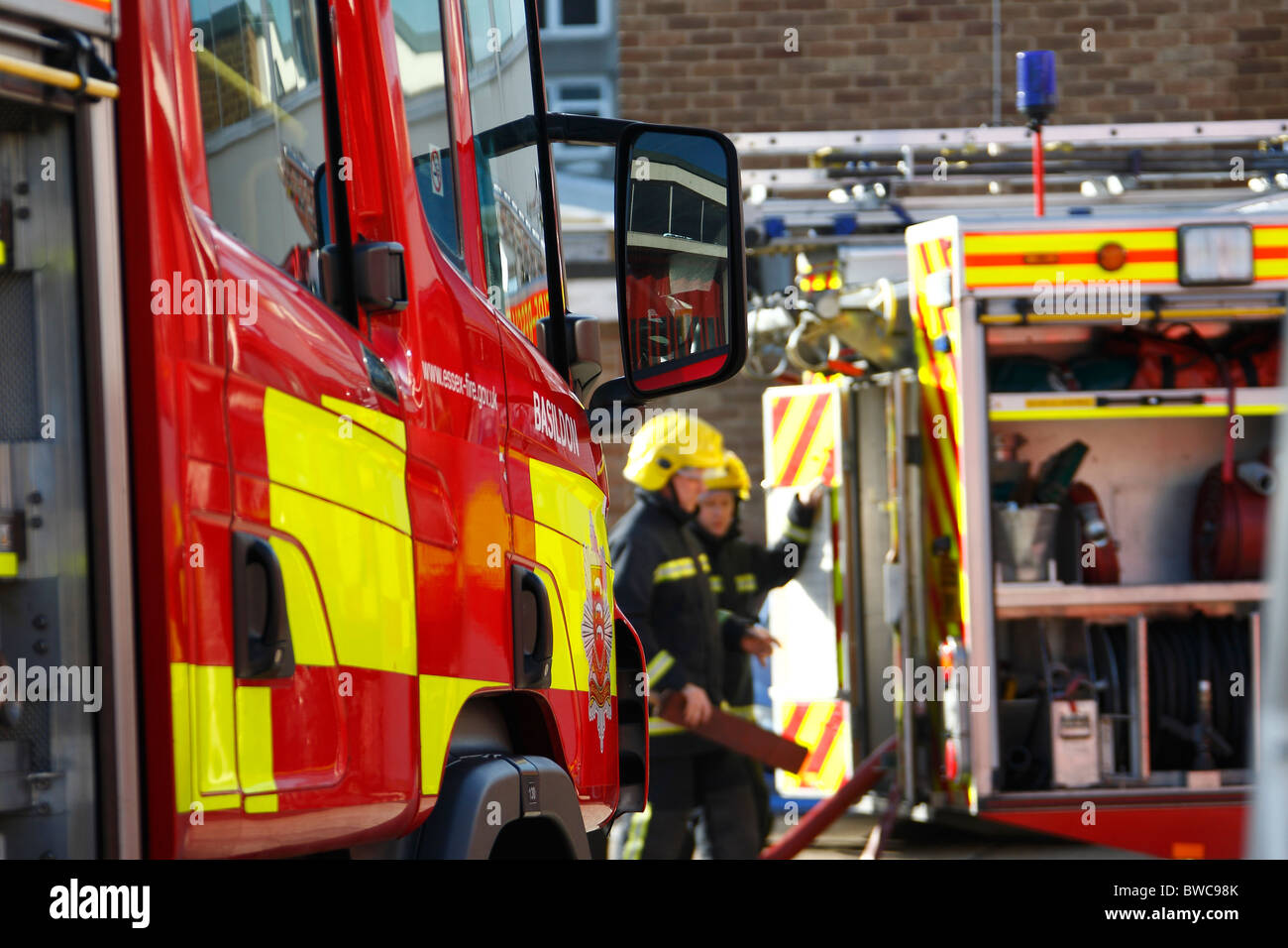 Basildon Essex Fire engines Stock Photo