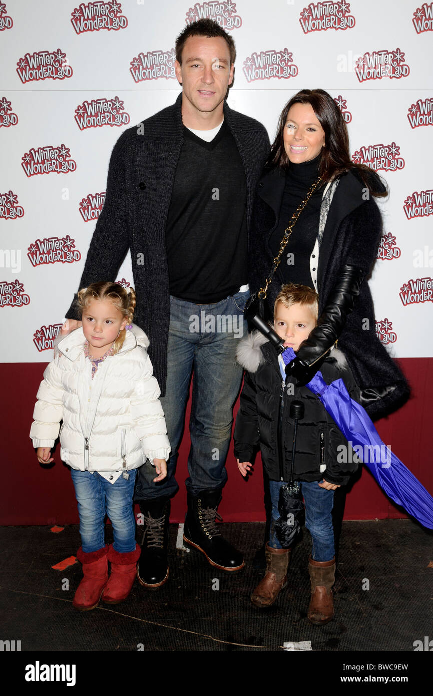John Terry and Toni Poole attends the Winter Wonderland theme park, Hyde Park, 18th November 2010. Stock Photo