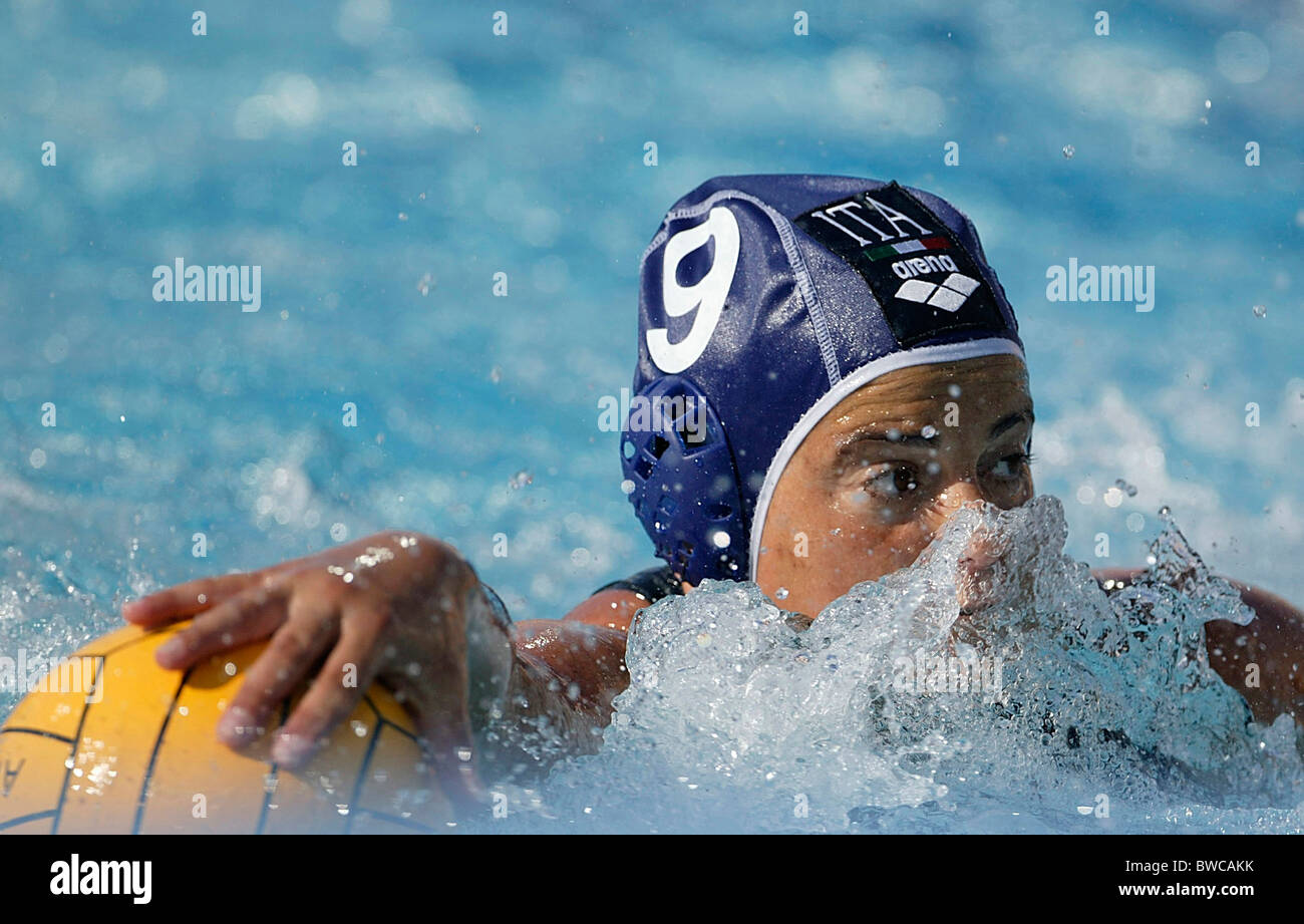 Italy versus USA in a water polo match at the Olympic Games, Athens