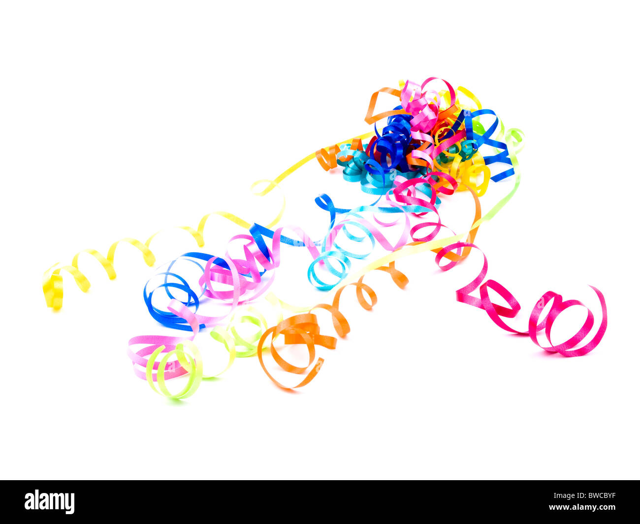 Colorful ribbons on white background Stock Photo - Alamy