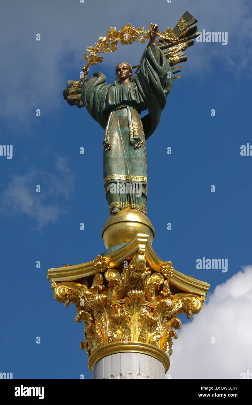 Independence monument in Kiev, Ukraine Stock Photo